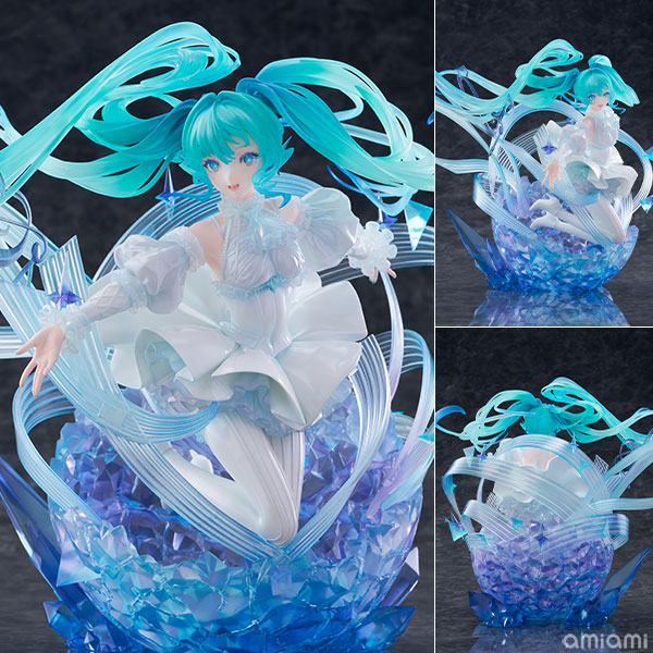 初音ミク-Crystal Dress Ver.- VOCALOID 1/7スケール 塗装済完成品フィギュア シブヤスクランブルフィギュア【PR】